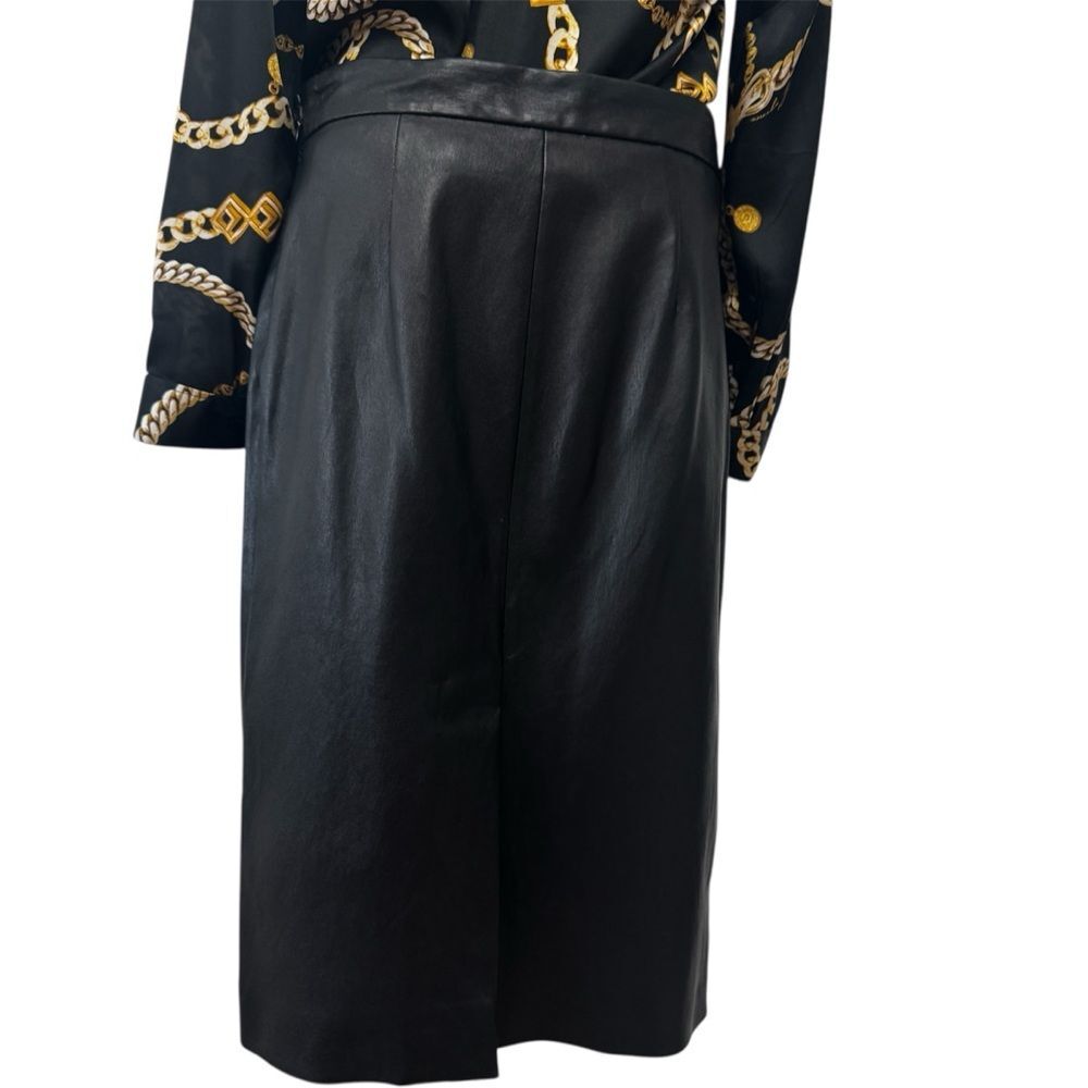 Prada Black Lamb Skin Pencil Skirt - Picture 4 of 11